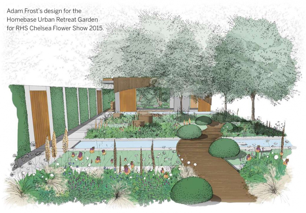 Планировка сада в цвете