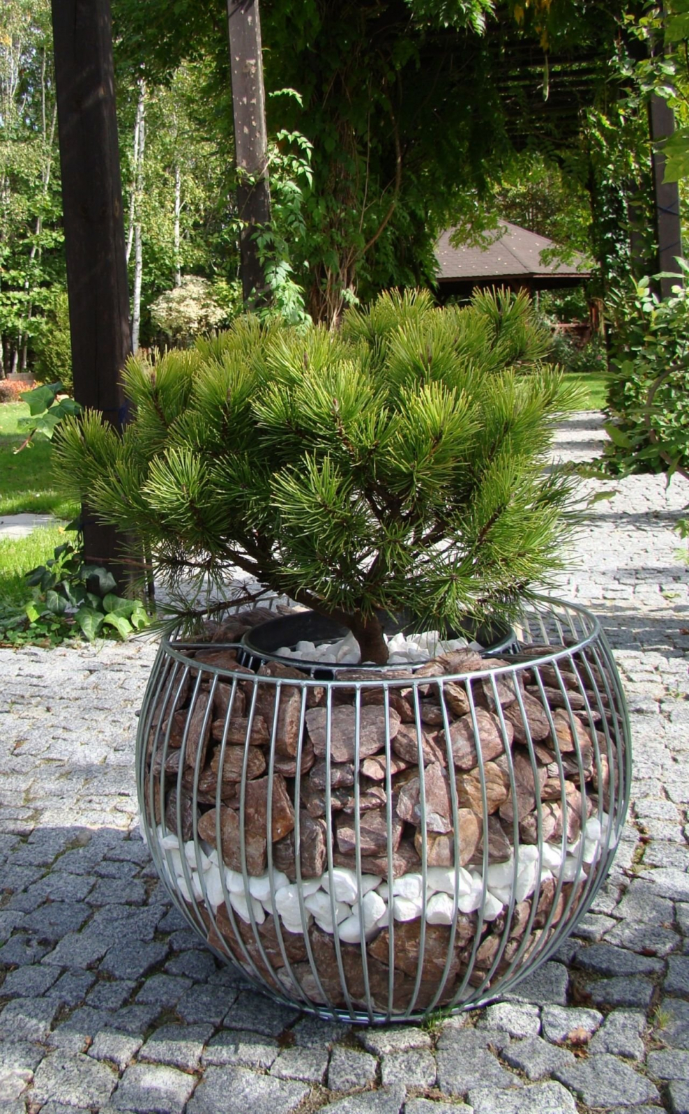 Вазоны габион ландшафт