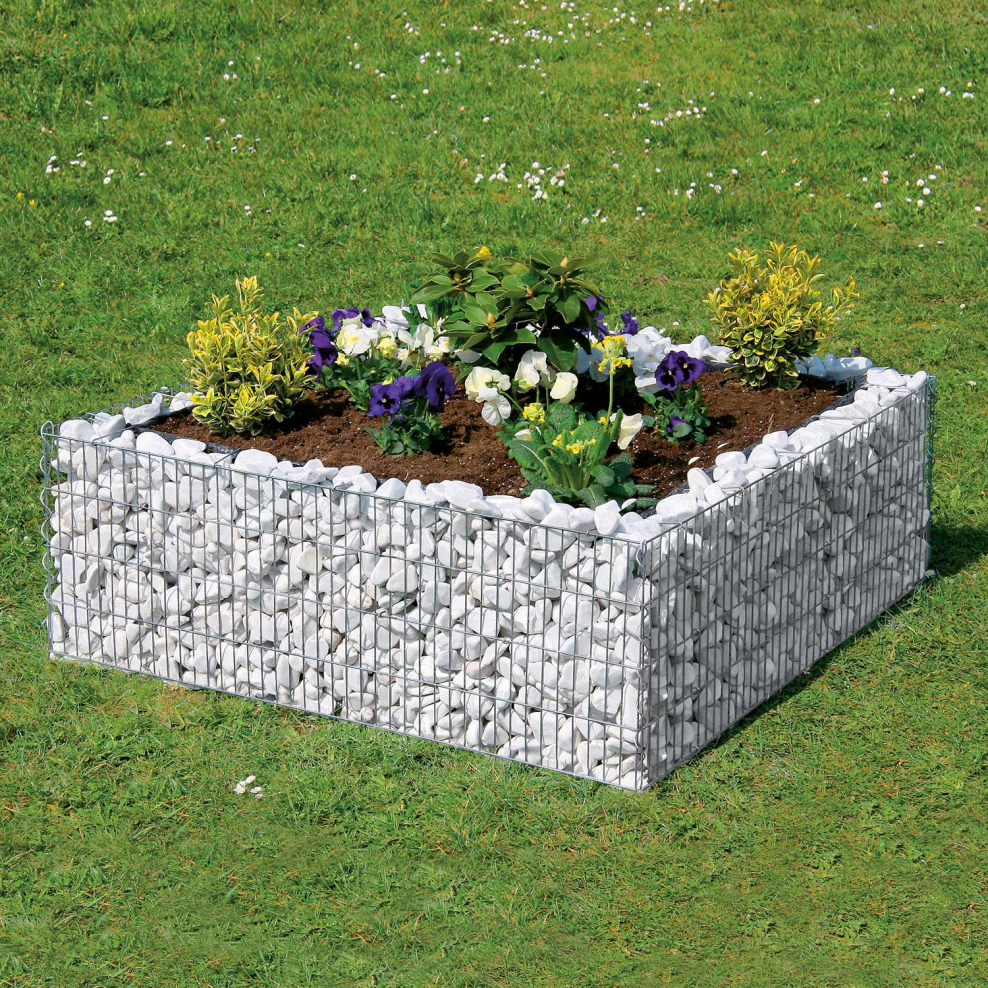Цветник из габионов