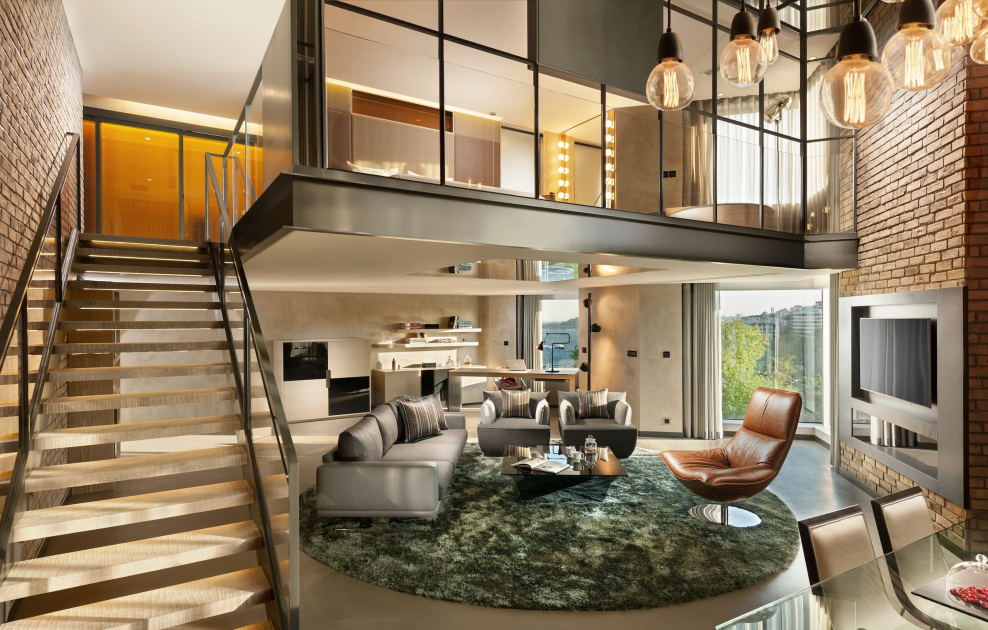 Двухэтажная квартира в стиле лофт