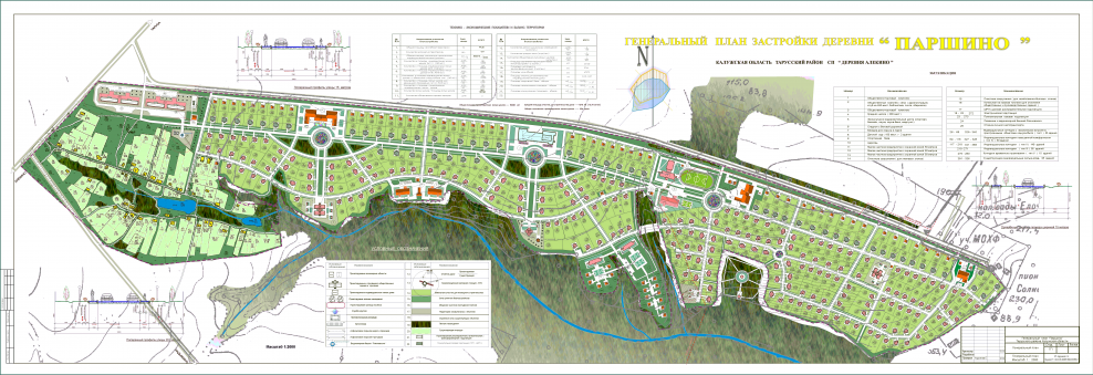 Генплан коттеджного поселка dwg