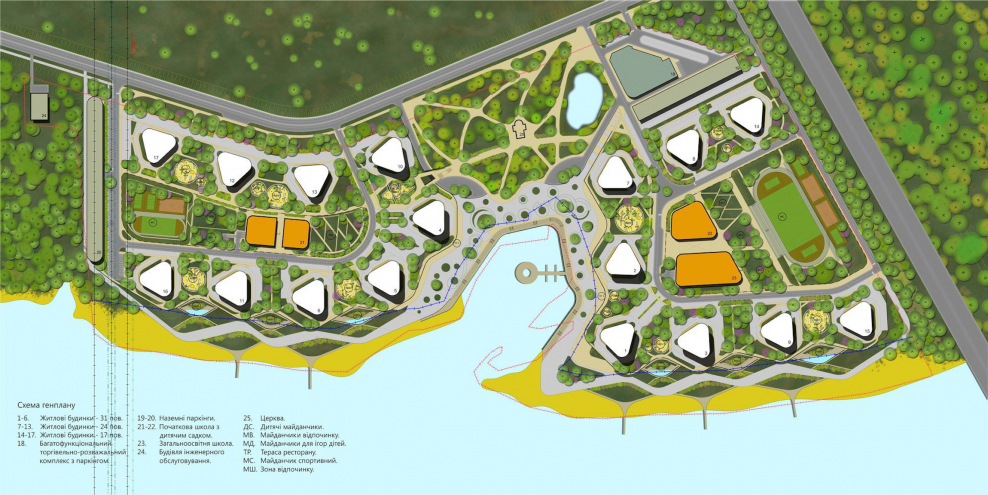 Озеленение водоема схема