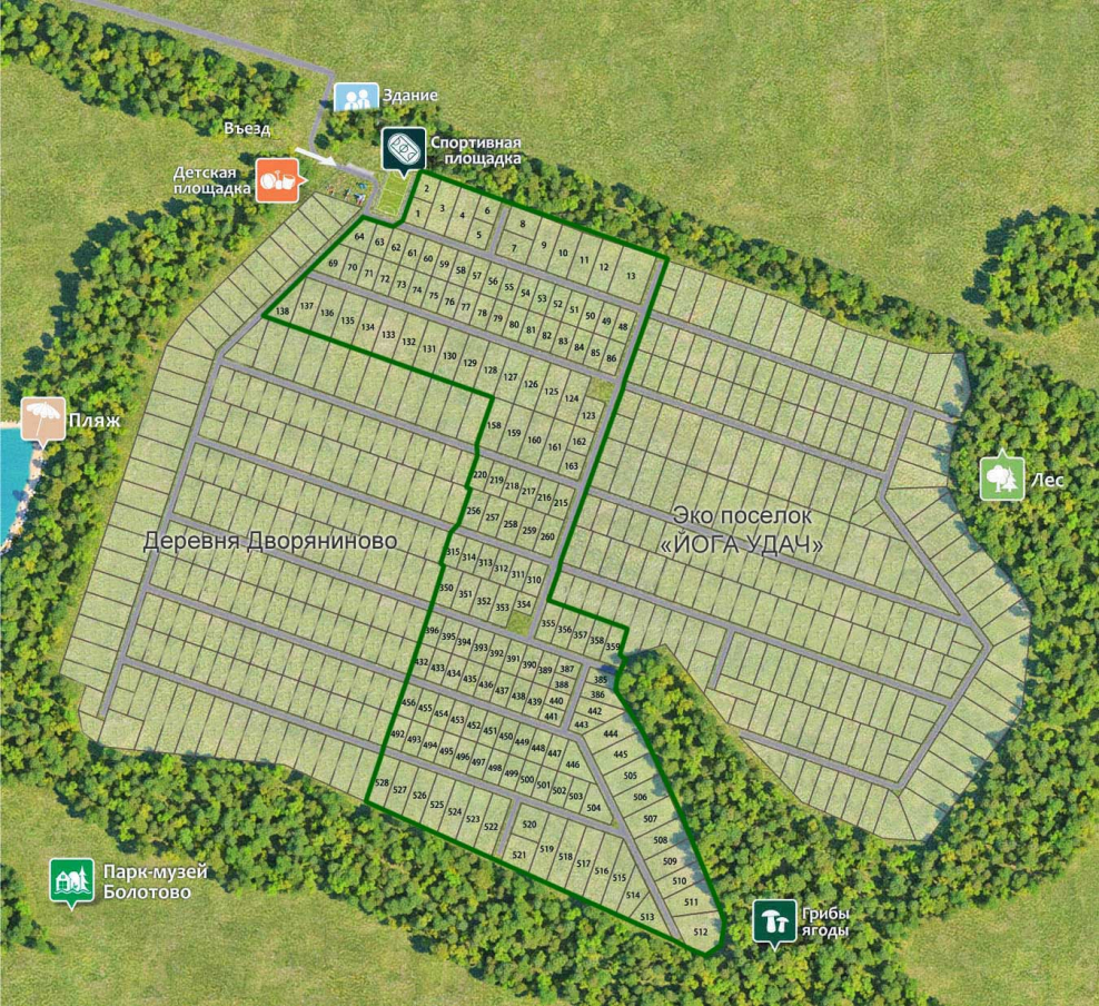 Яхрома Ривер схема участков