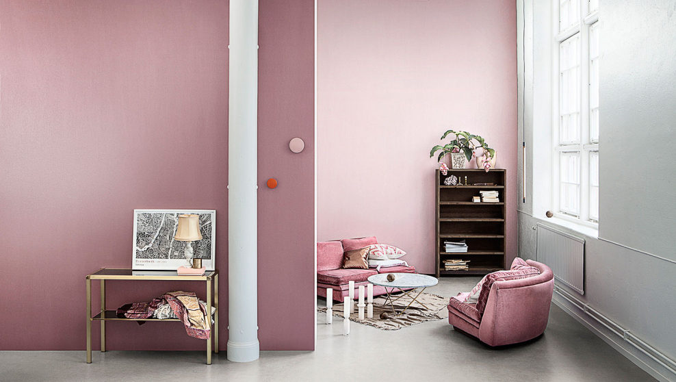Однотонные стены в интерьере