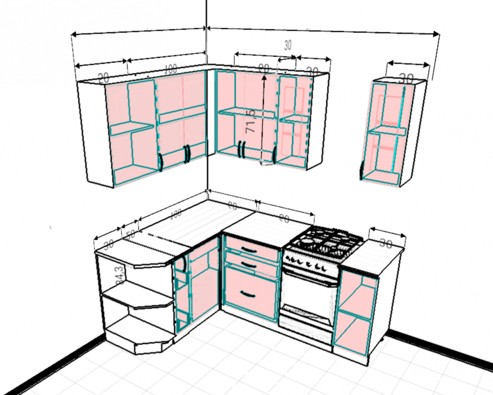 Развертка в дизайн проекте чертеж
