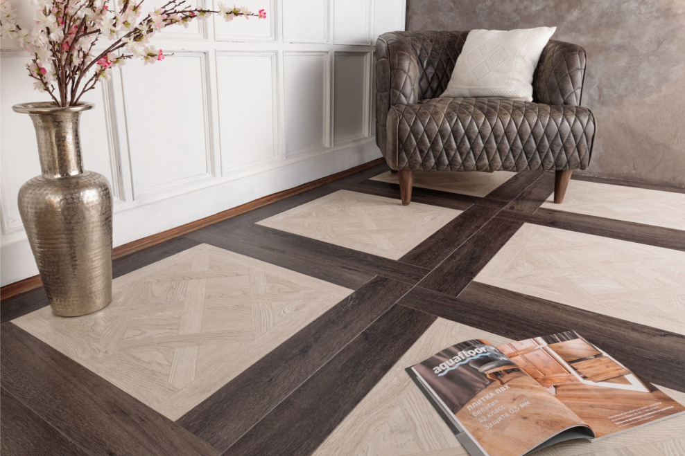 Af7001vs-af6015pq виниловый пол AQUAFLOOR Versailles+parquet