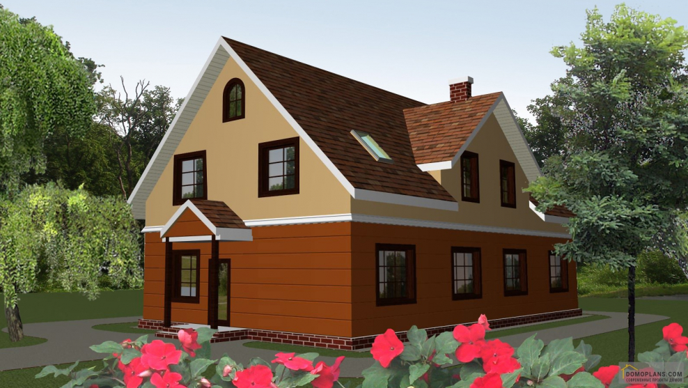 Дом на две семьи с мансардой