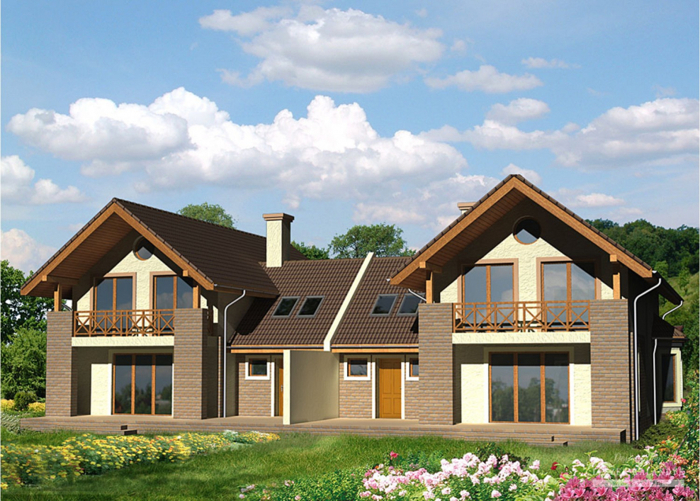 Проекты домов на 2 семьи