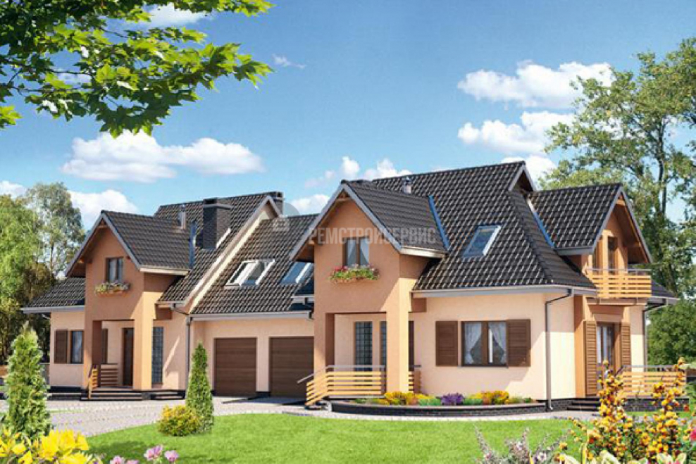 Красивый дом на 2 семьи