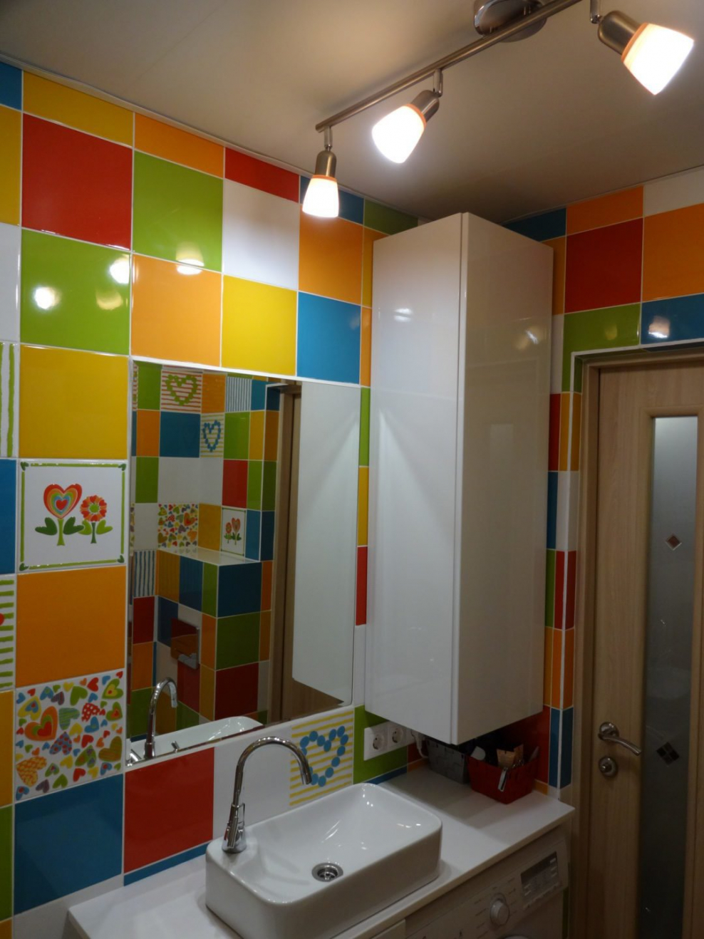 Цветная ванная комната