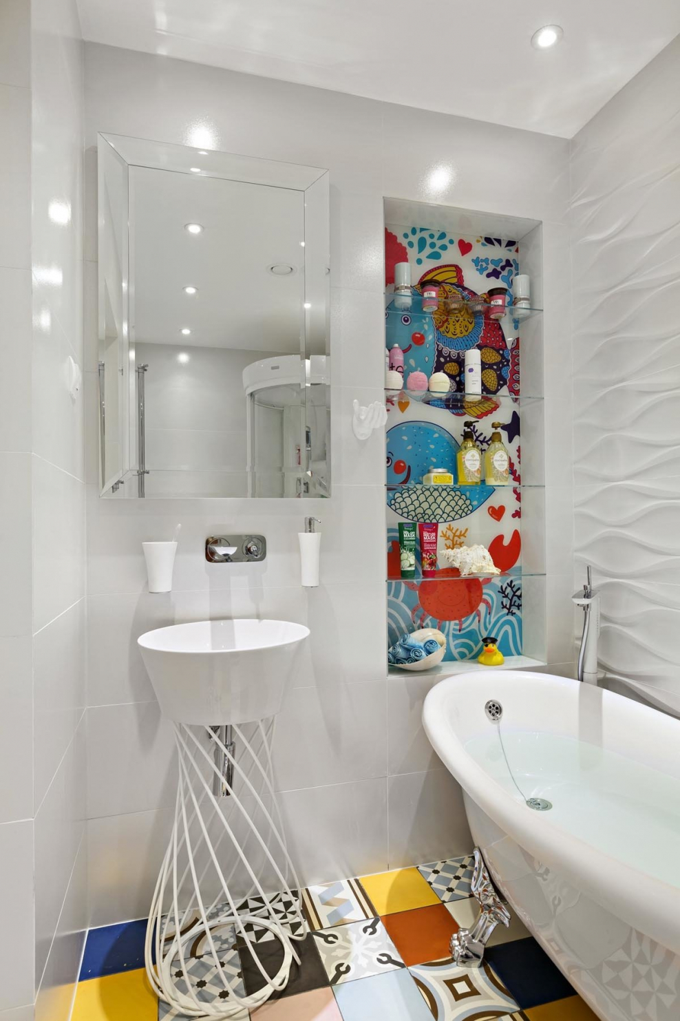 Декор маленькой ванной комнаты