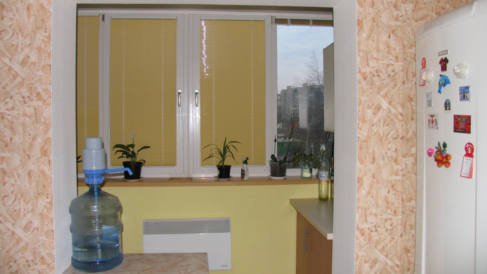 Расширенная кухня за счёт балкона