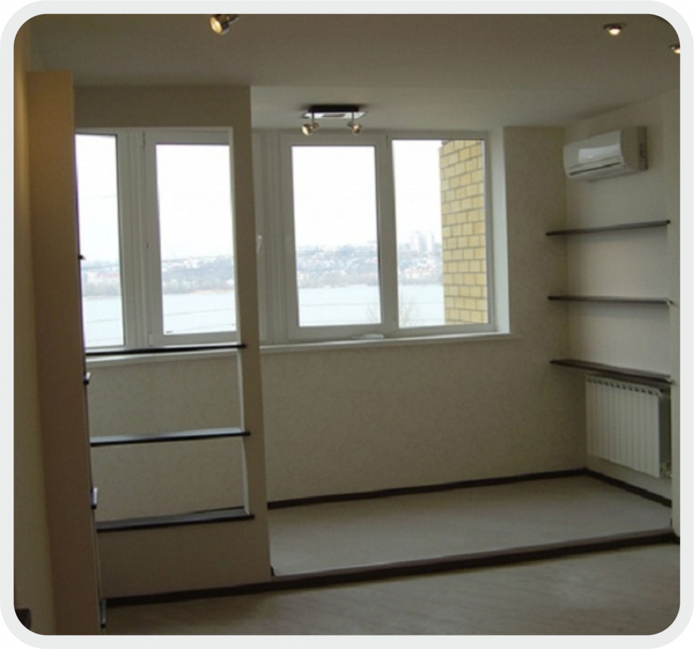 Совмещение комнаты с лоджией в панельном доме