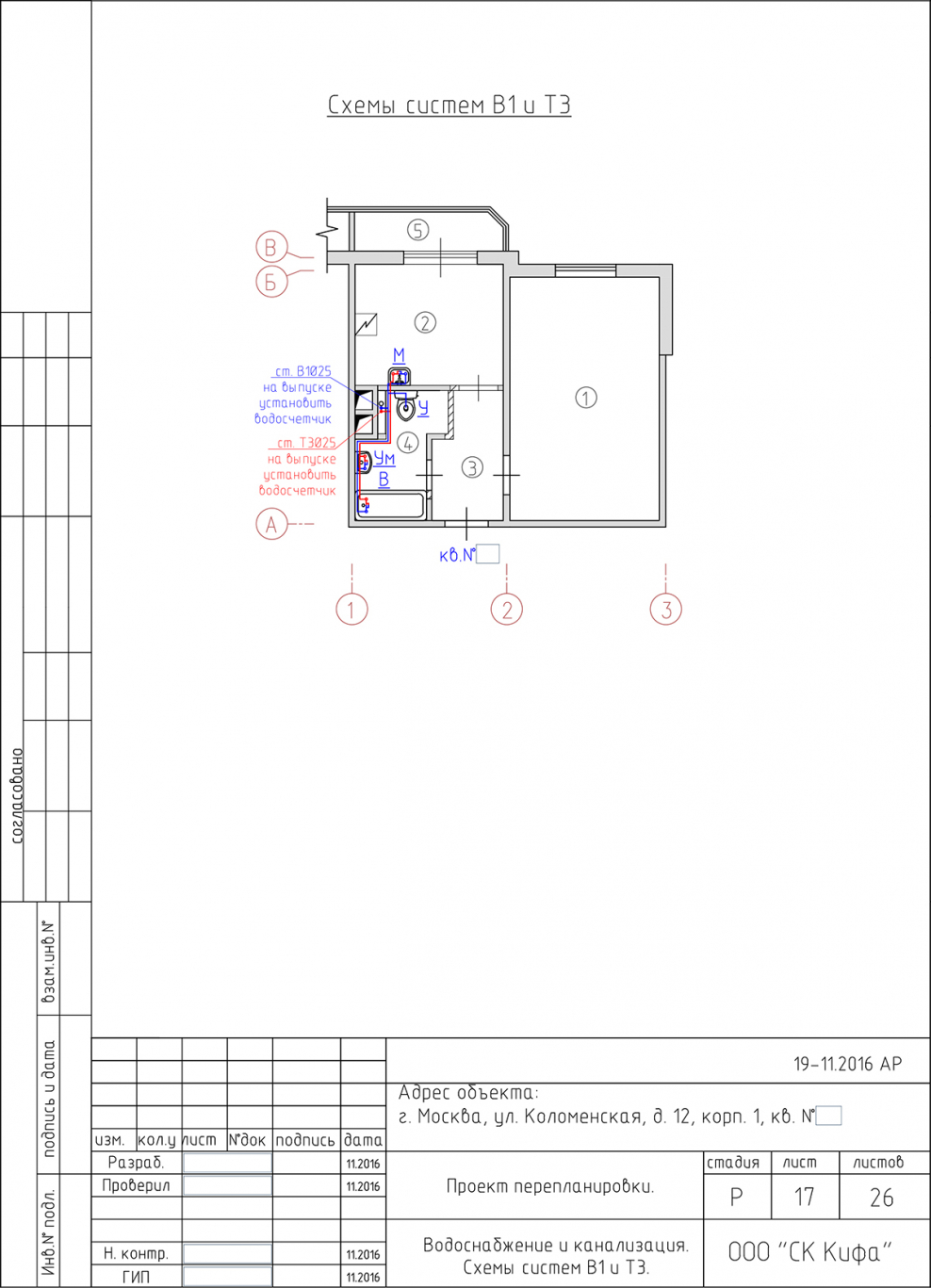 Проект перепланировки квартиры образец