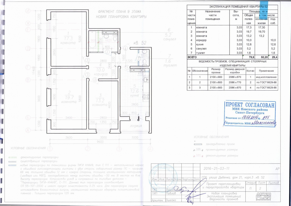 Проект переустройства квартиры