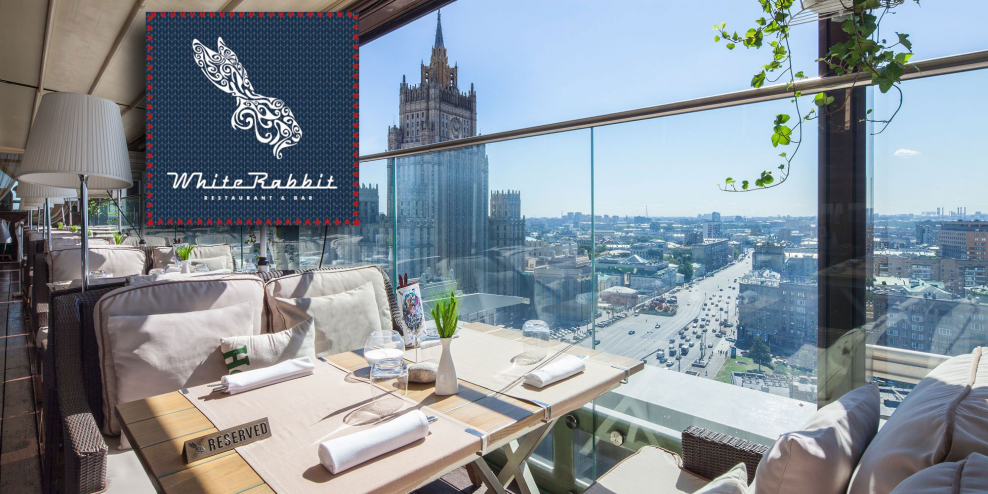 Белый кролик вид из окна