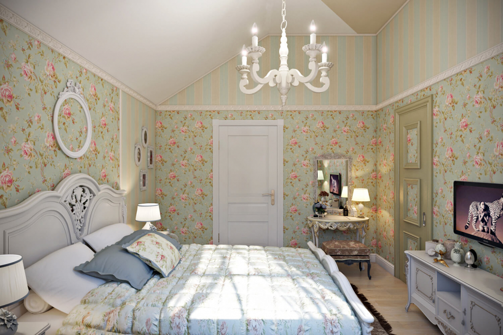 Спальня в цветочном стиле