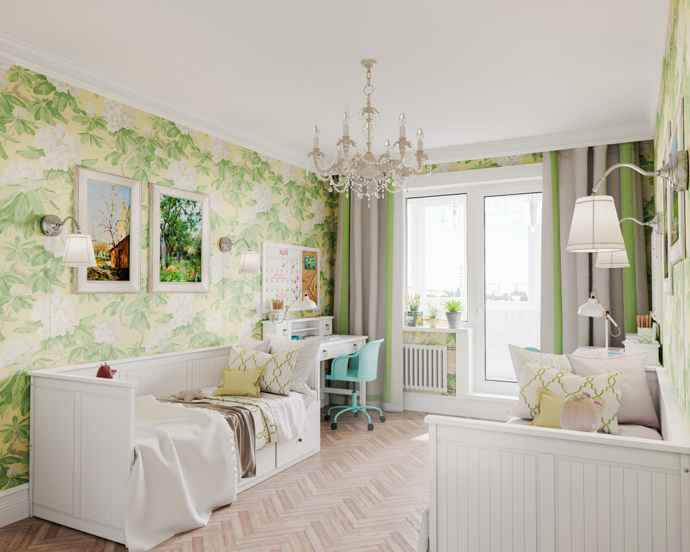 Стиль Прованс в интерьере спальни для бабушки