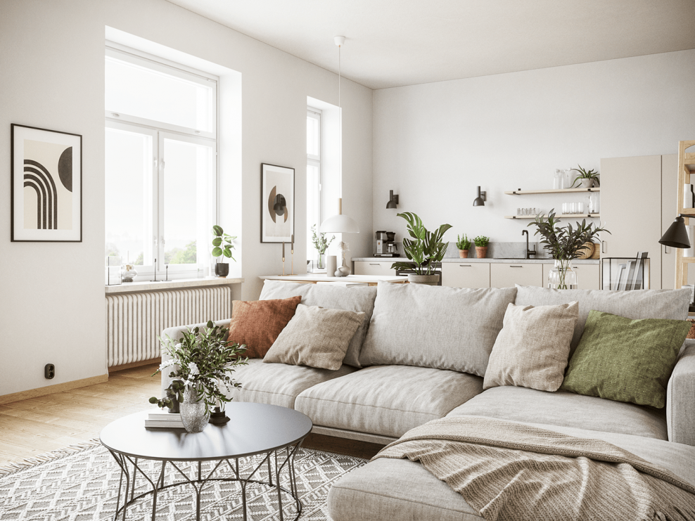 Белые стены Скандинавский стиль