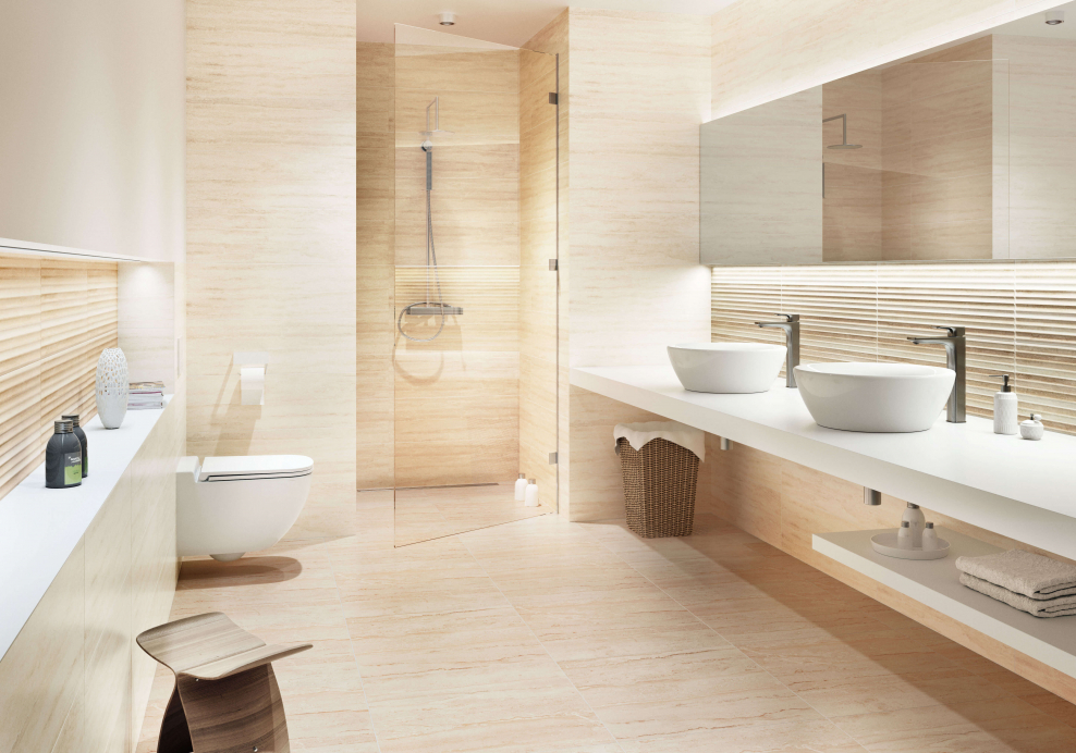 Плитка Classic Travertine бежевый 24x74