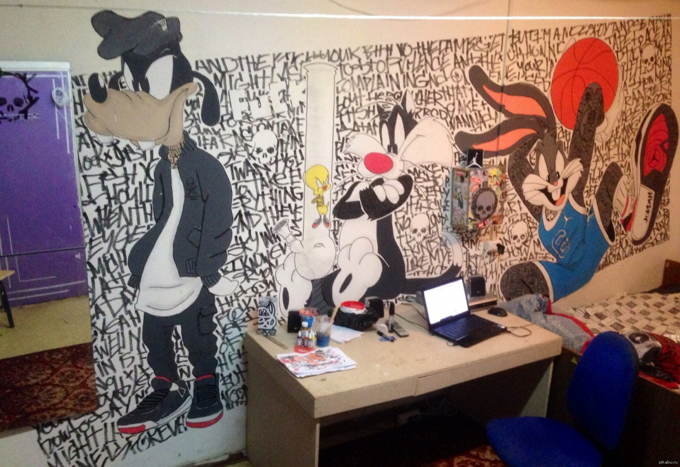 Крутые рисунки на стенах в квартире