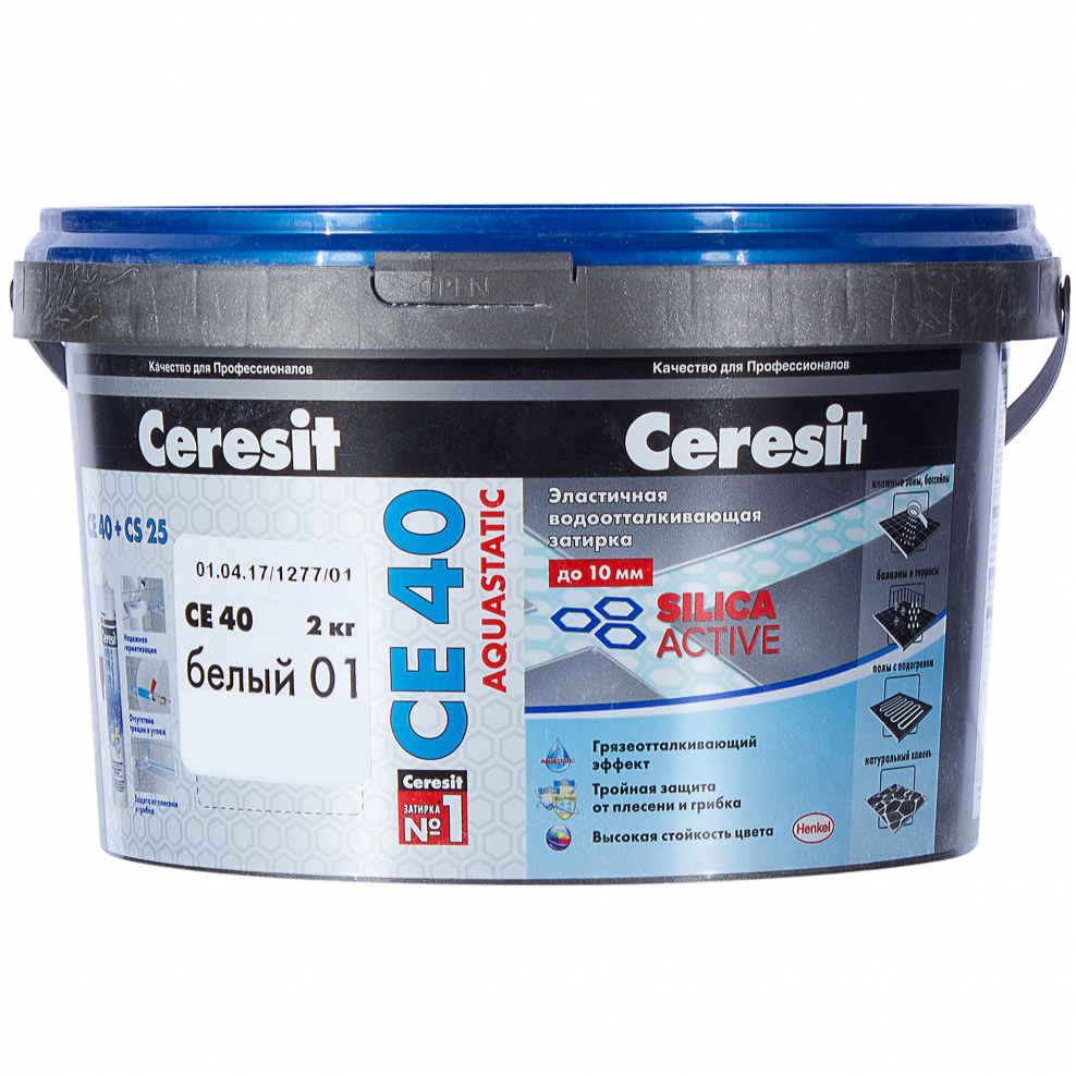 Затирка се 40 2 кг белая Церезит