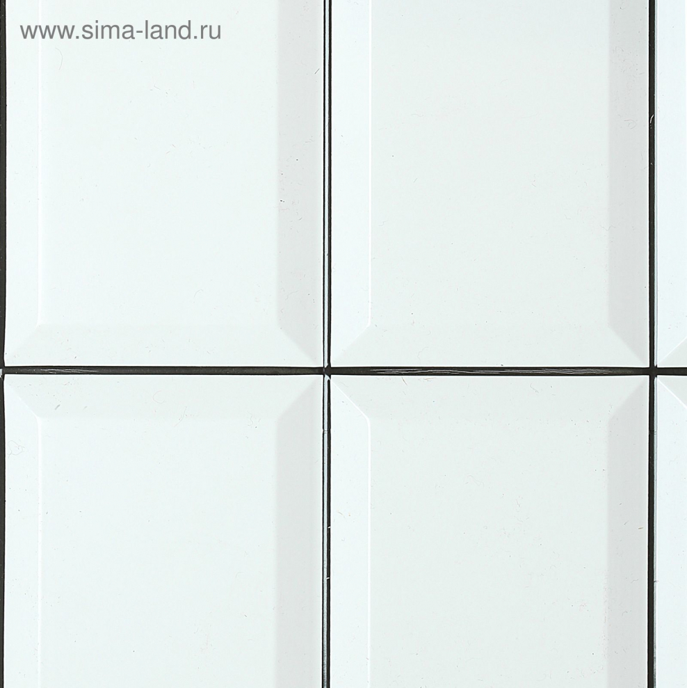 Панель ПВХ плитка кабанчики белая 485х960