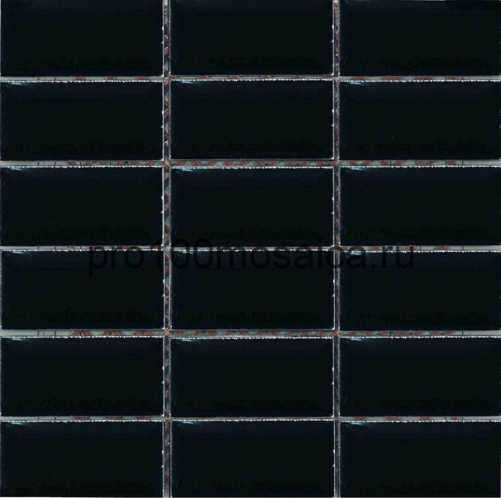 Мозаика Metro Black Glossy 45х95