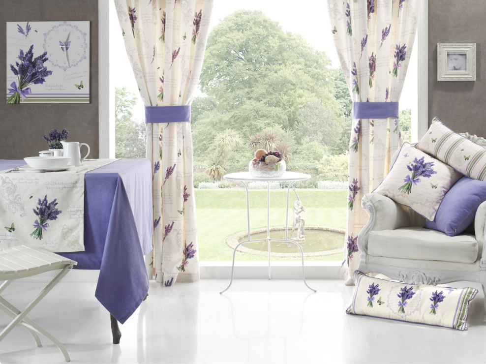 Текстиль с лавандой в стиле Прованс