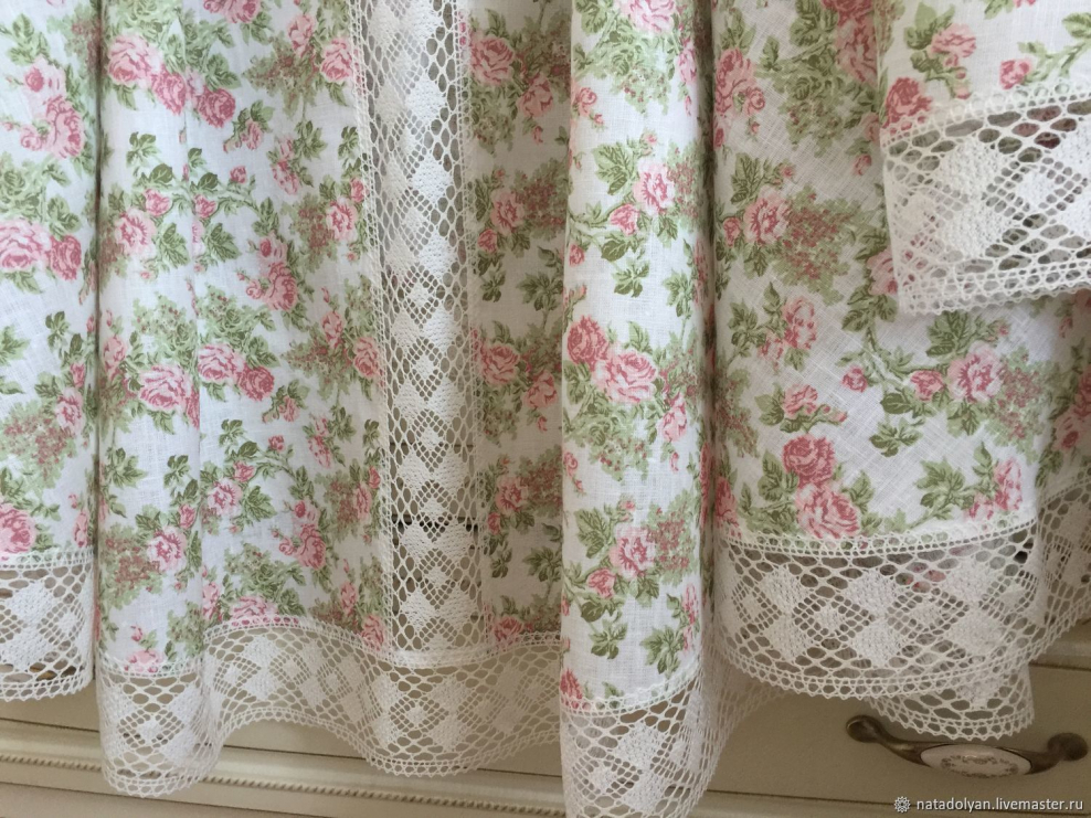 Круглые льняные скатерти в стиле Прованс