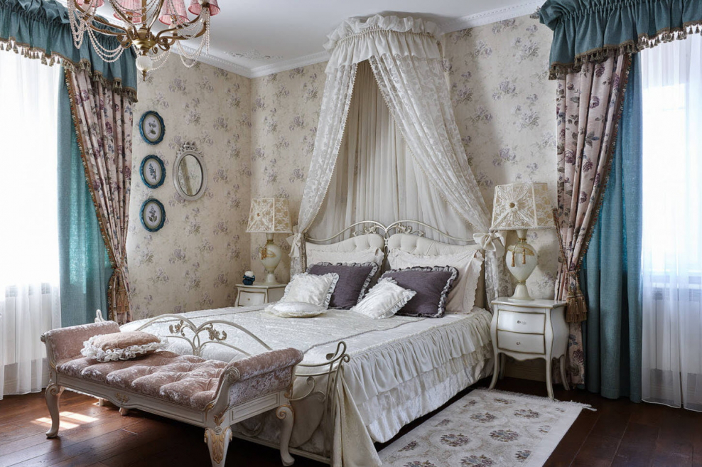 Текстиль в интерьере спальни