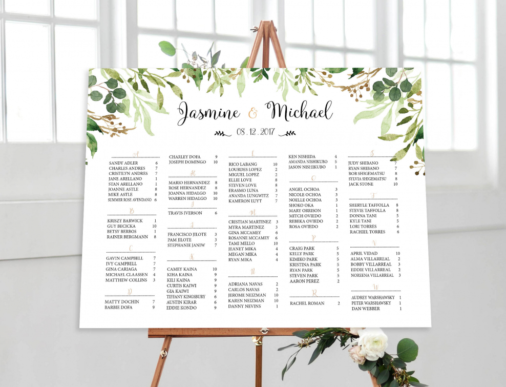 План рассадки гостей на свадьбе