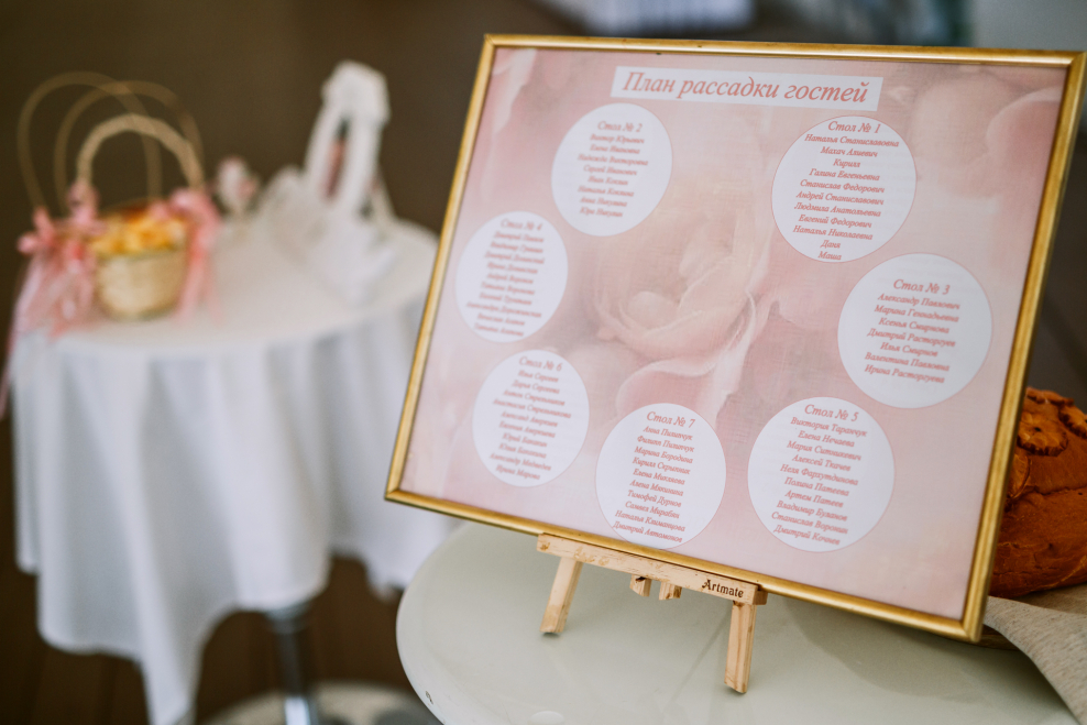 План рассадки зимняя свадьба