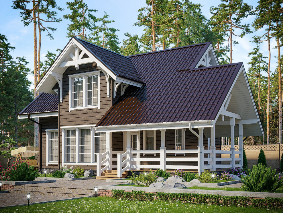 Красивые проекты каркасных домов