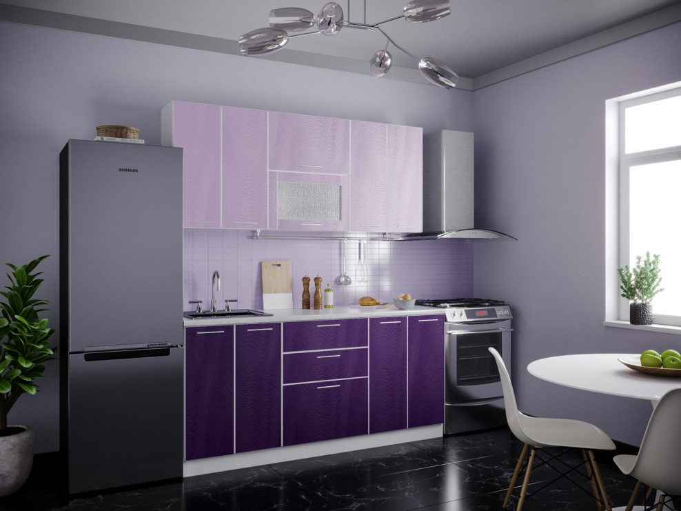 Кухонный гарнитур Магнолия 1.60 аметист