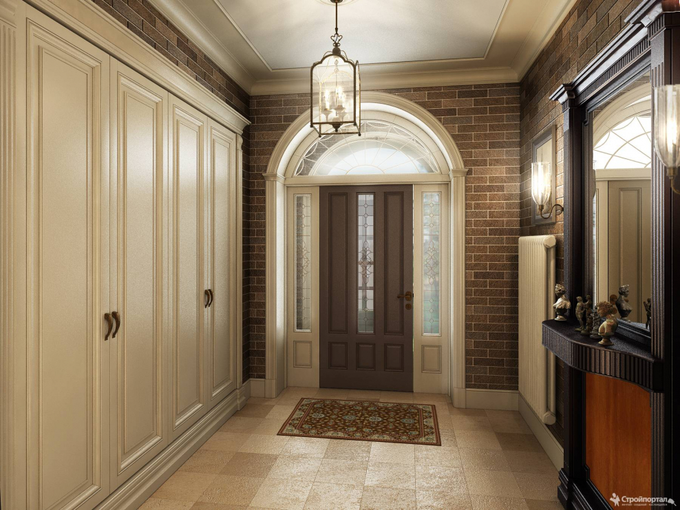 Интерьер коридора в частном доме