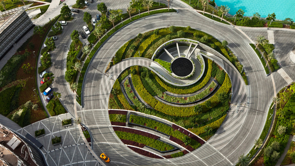 Ландшафт парка вид сверху