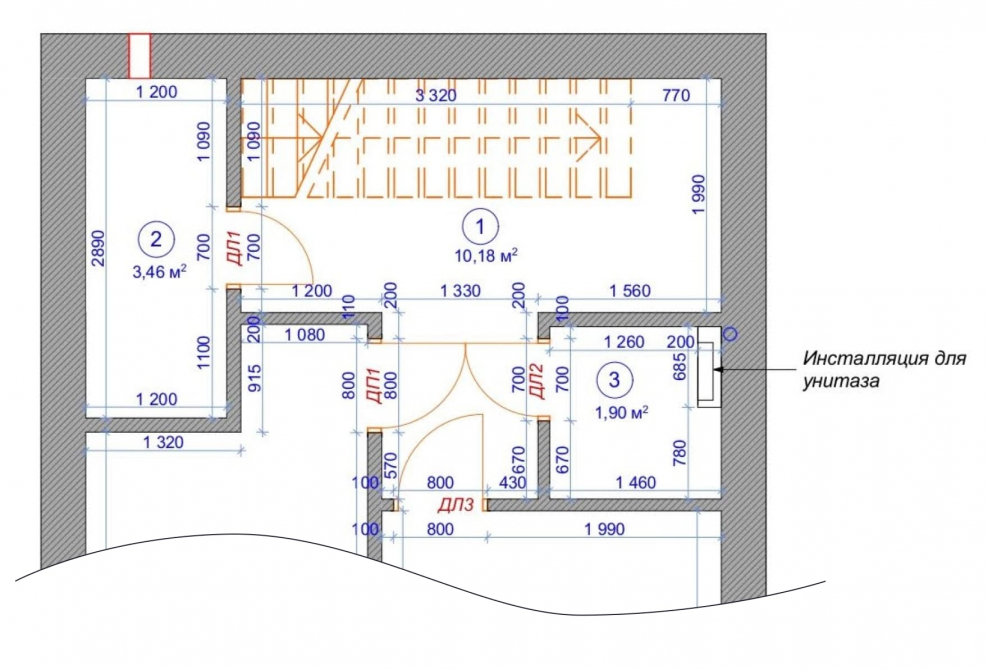 Схема дома с мебелью