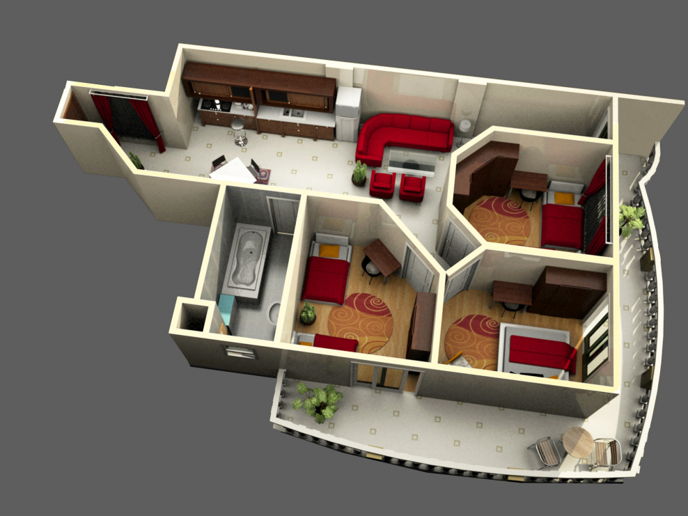 Планировка жилой зоны квартиры