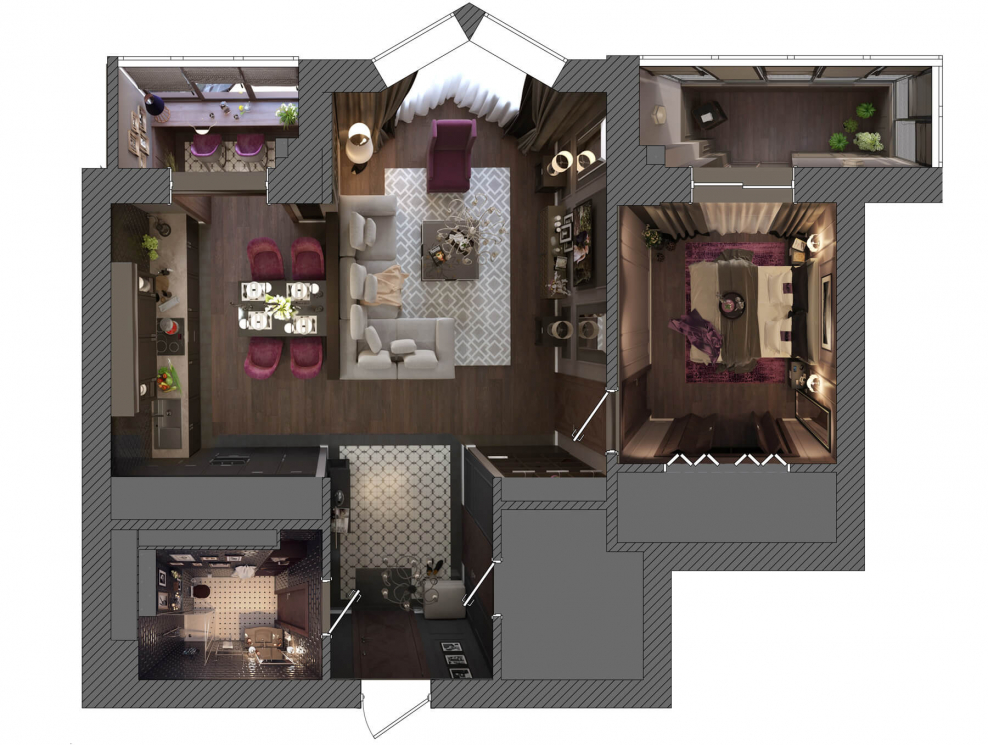 Планировка большой квартиры