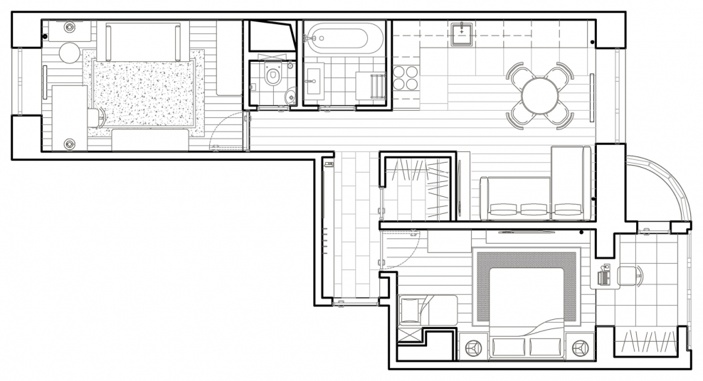 Кровать на плане