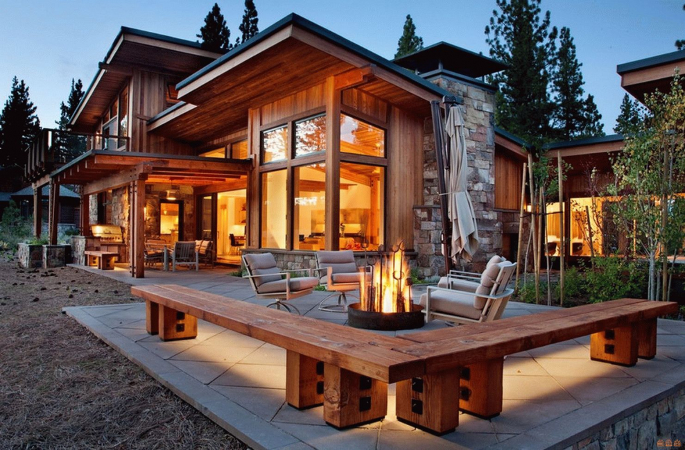 Деревянный дом в современном стиле