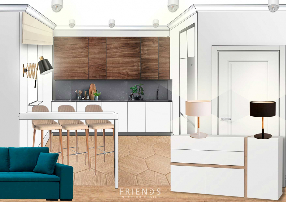 Кухня для евродвушки