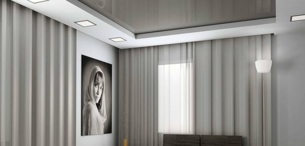 Занавески из потолка с подсветкой