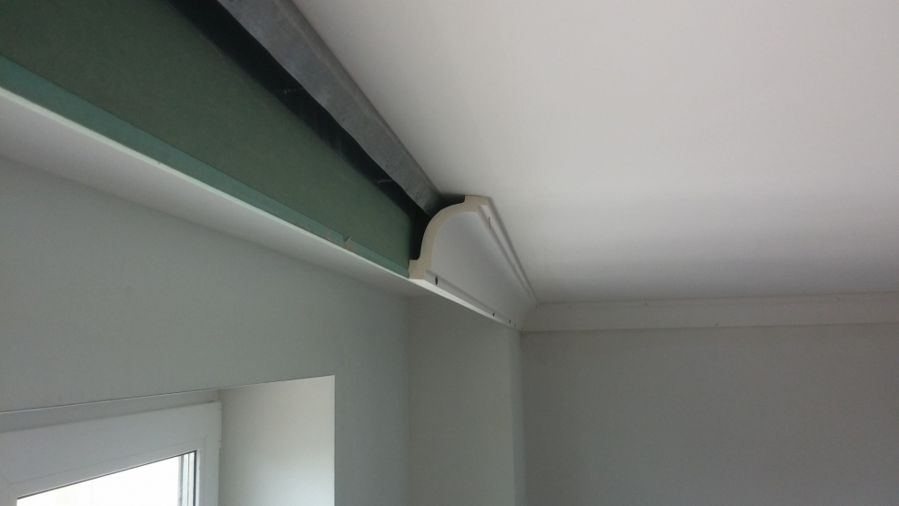 Гипсокартонный карниз для штор