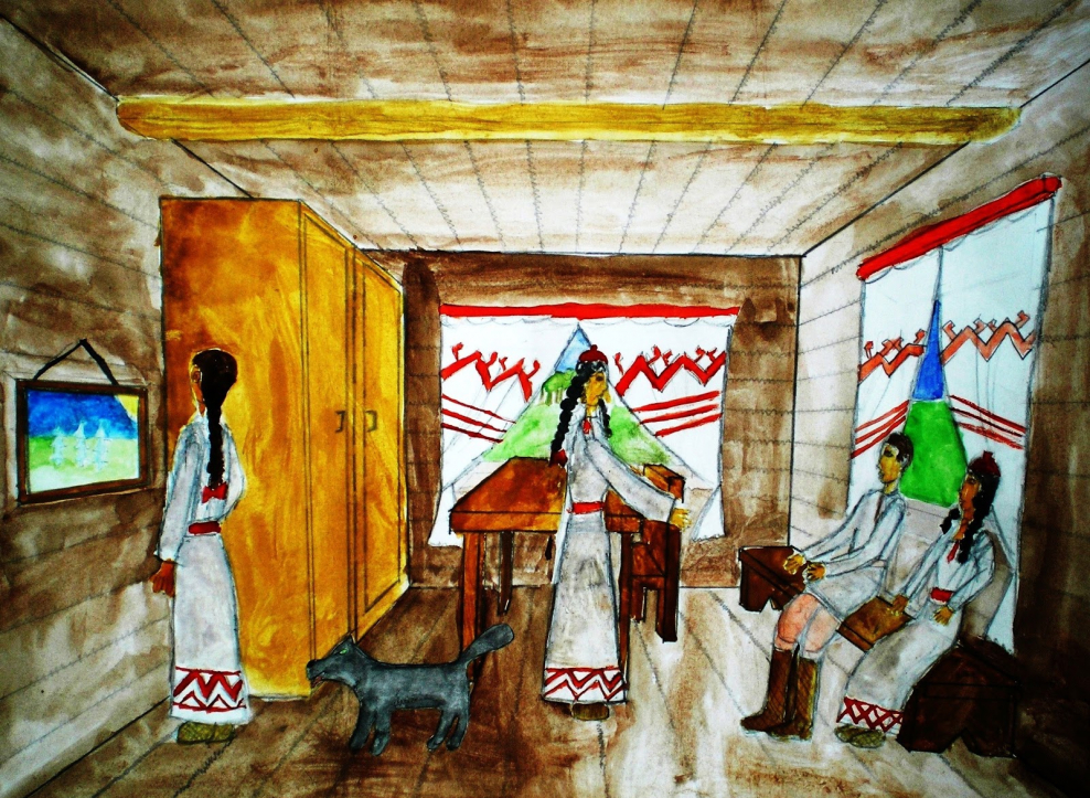 Чувашский дом внутри