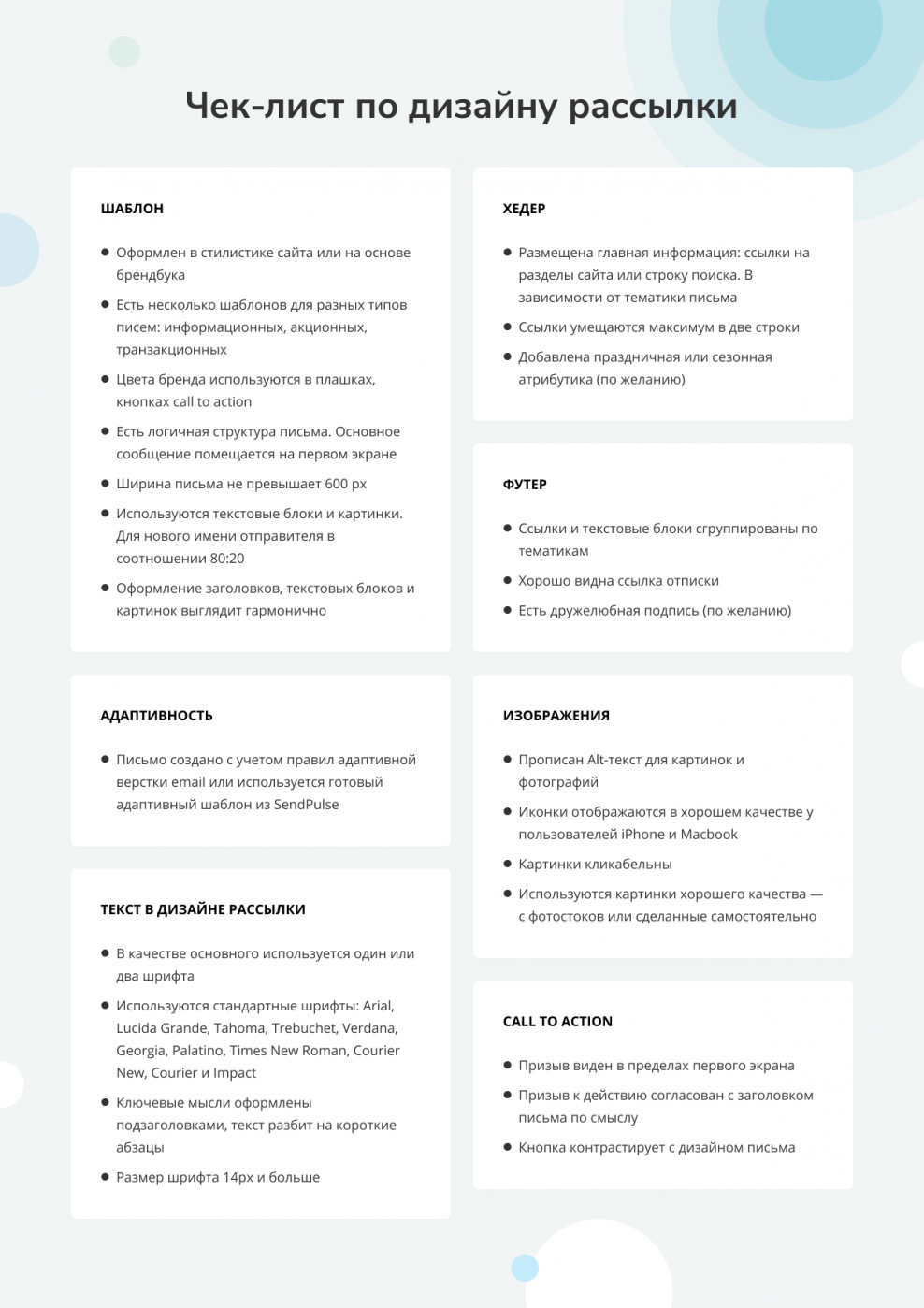 Чек лист дизайнера