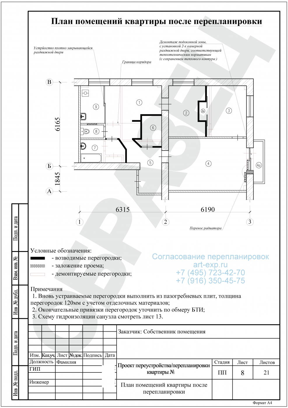 Перепланировка квартиры документы