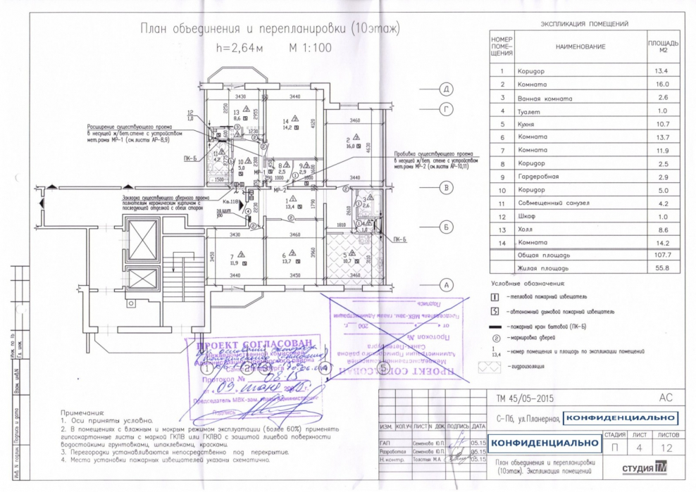 Проект перепланировки квартиры СПБ
