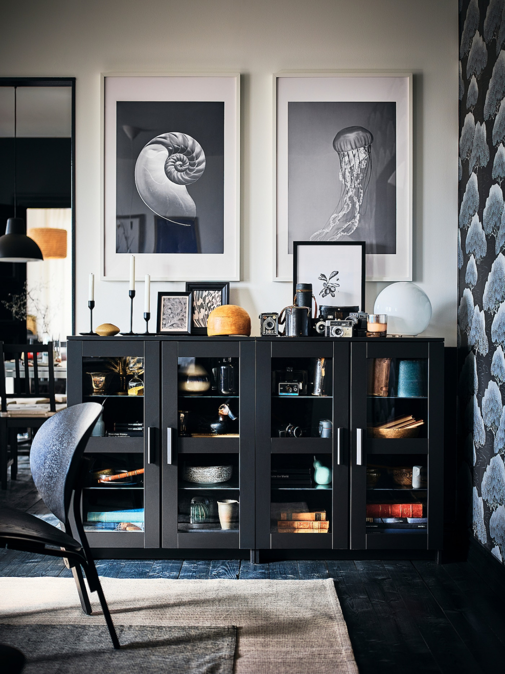 БРИМНЭС письменный стол, черный120x65 см